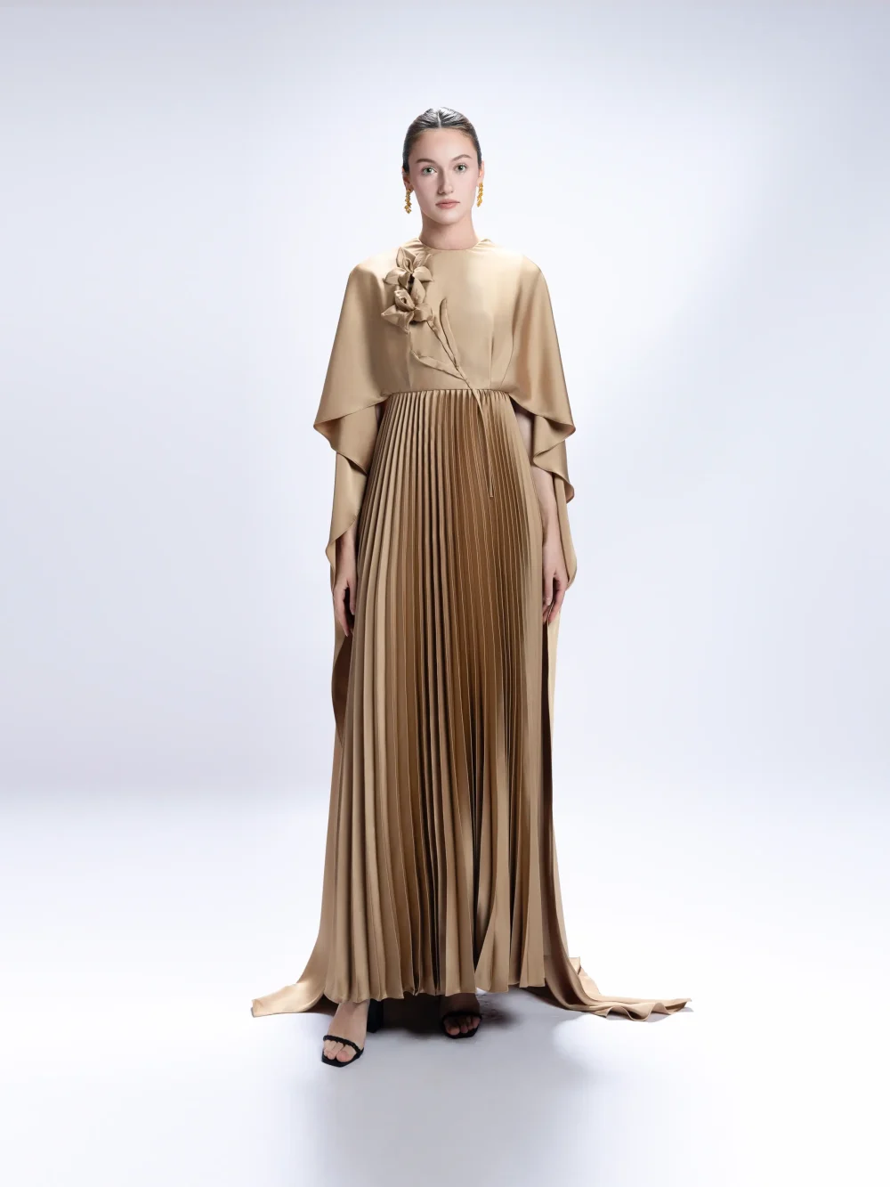 Butterfly Cape Maxi Dress