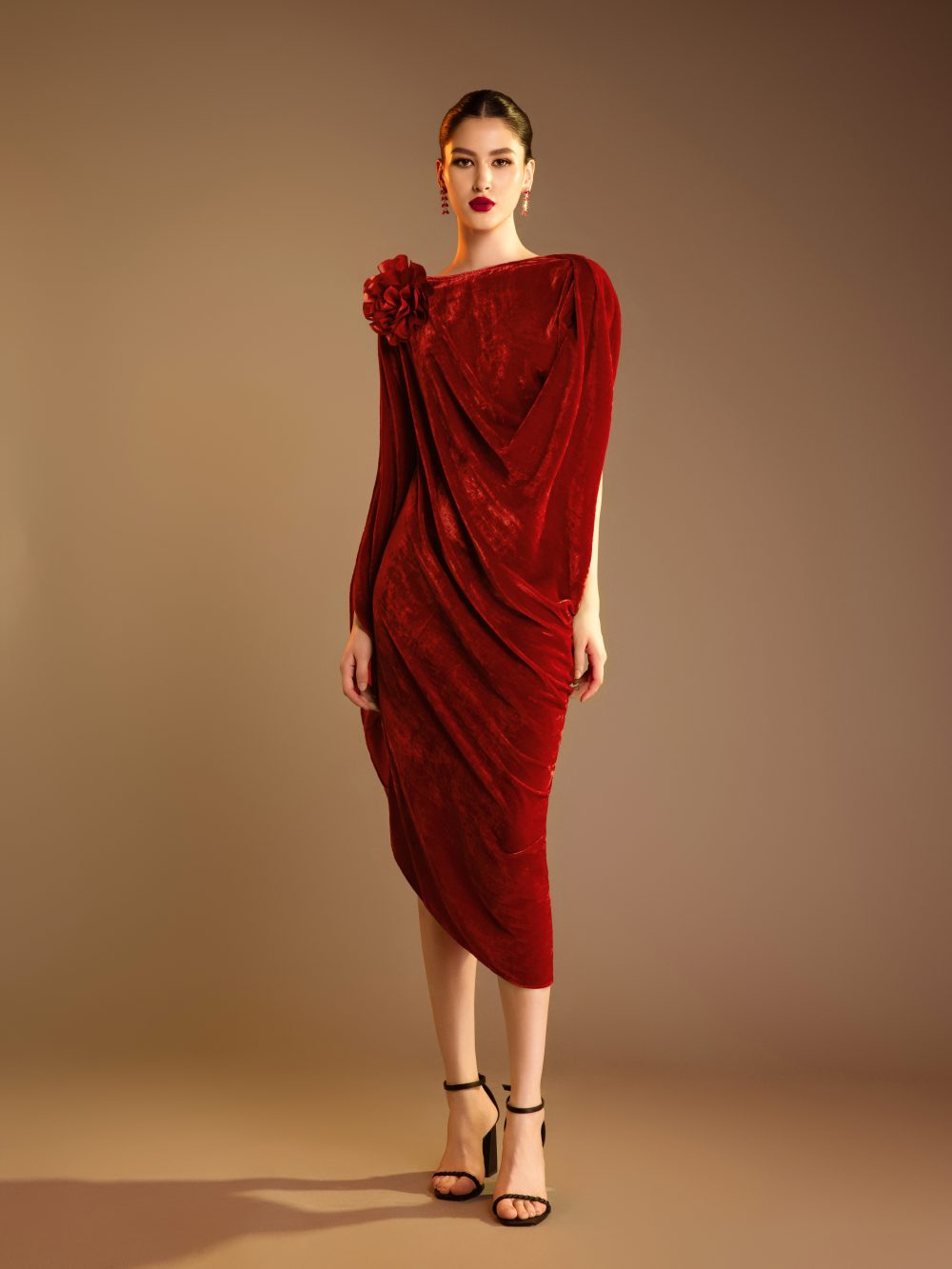 Asymmetrical Drape Dress