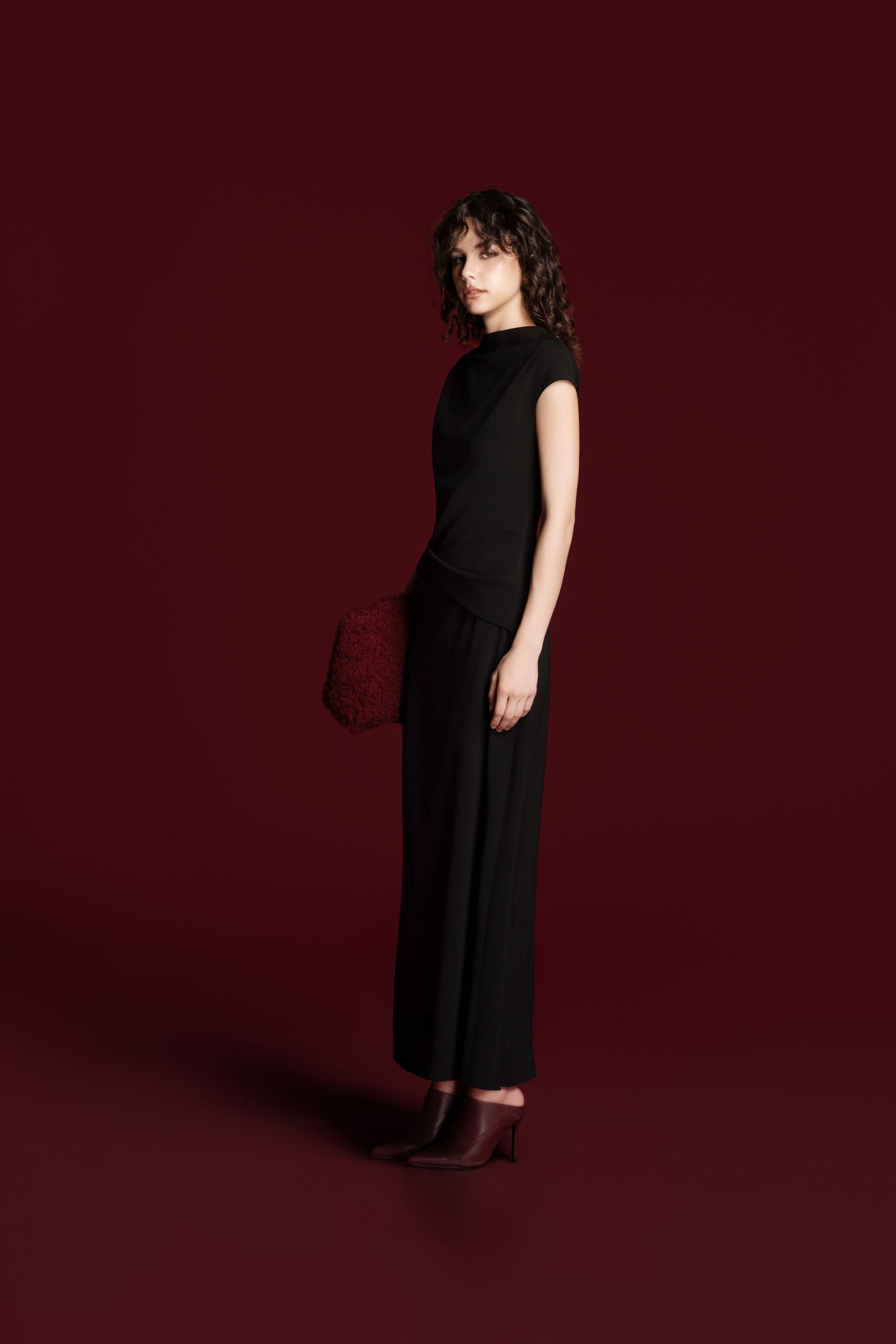 Draped Waist A-Line Dress