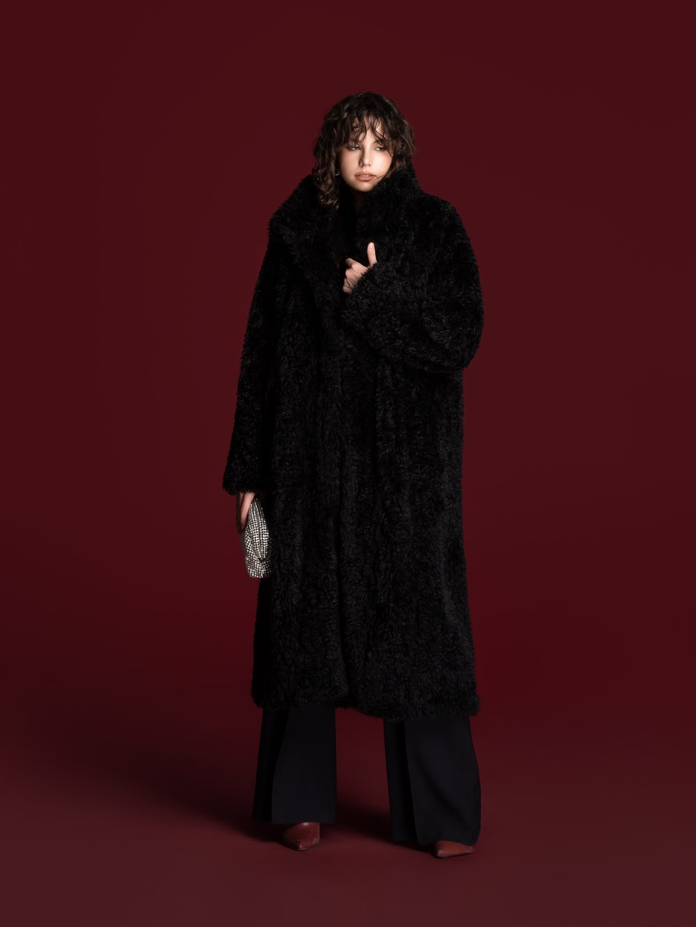 Black Furry Coat