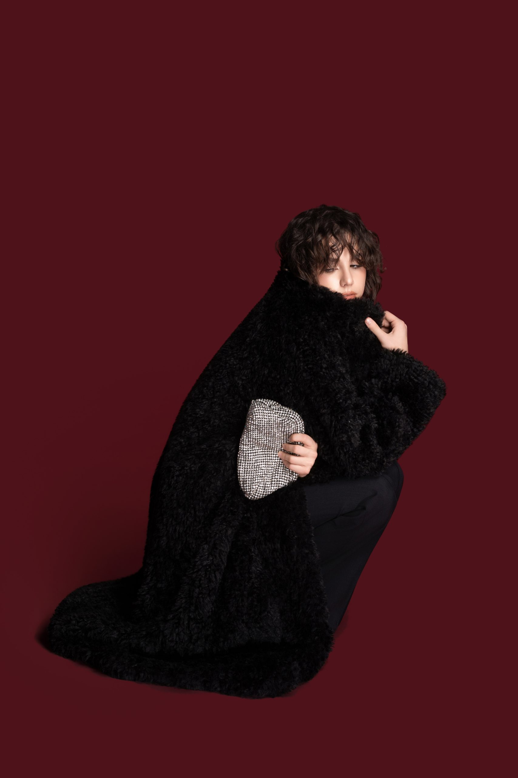 Black Furry Coat