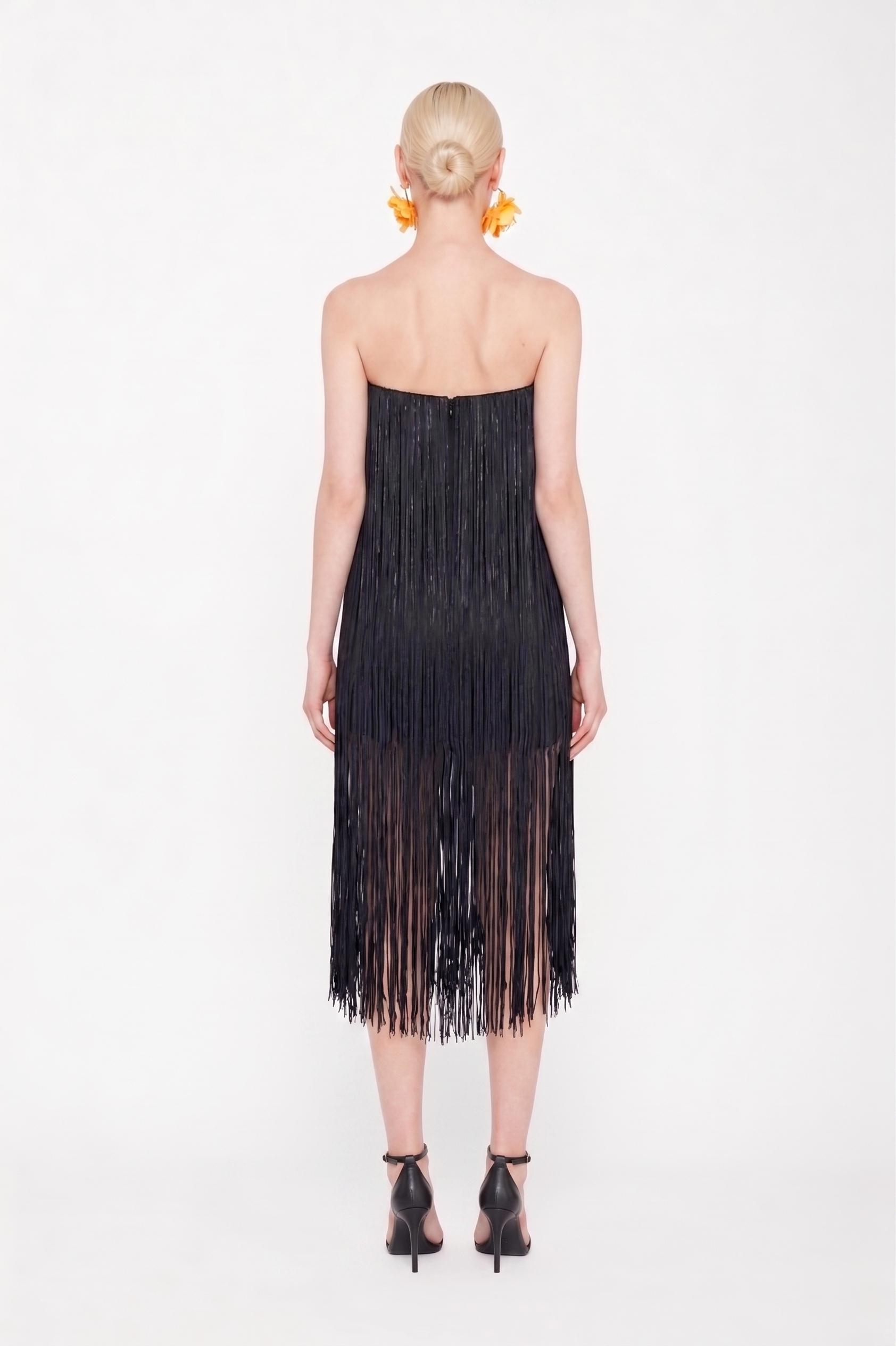 All Over Fringe Midi Dress