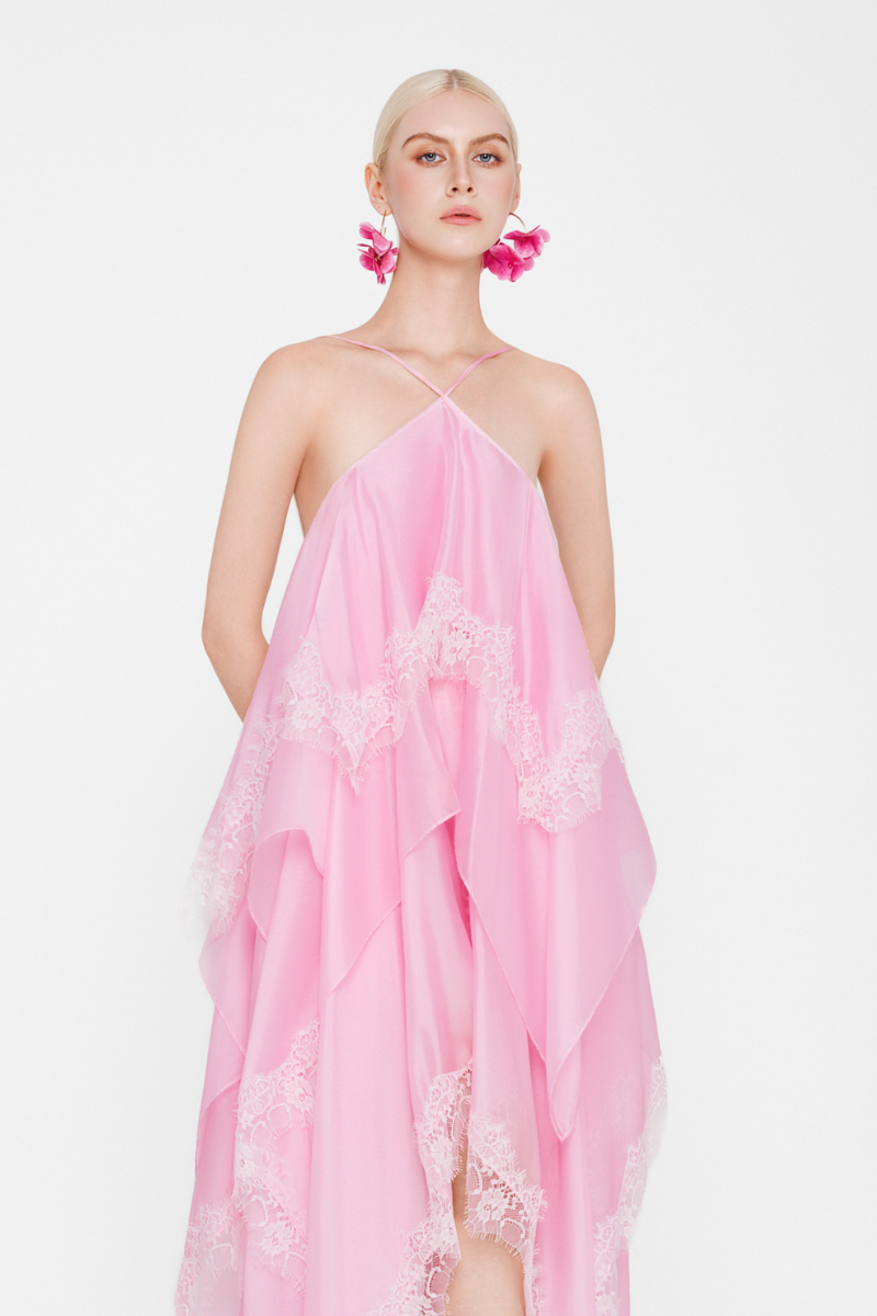 Halter Layered Maxi Dress