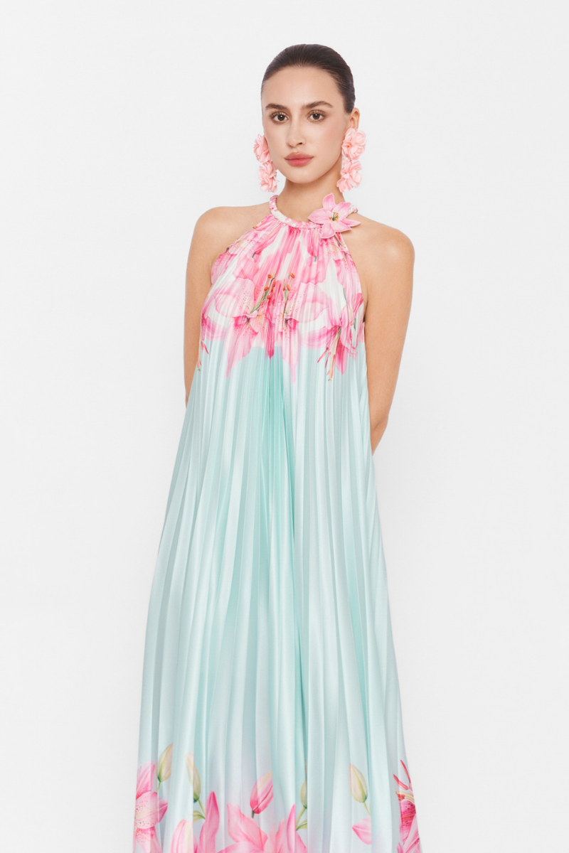 The Watercolor Accordion Dress